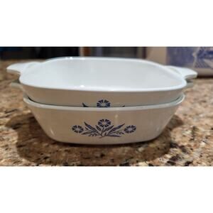 Corning Ware Cornflower Blue Small Petite Mini Casserole Dish P-41-B (Set of 2)